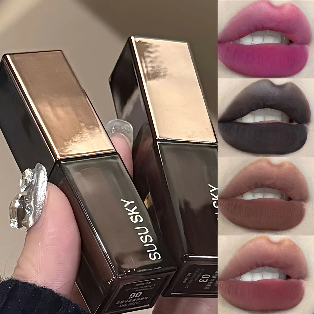 Waterproof Velvet Matte Liquid Lipstick – 7 Colors Long-Lasting
