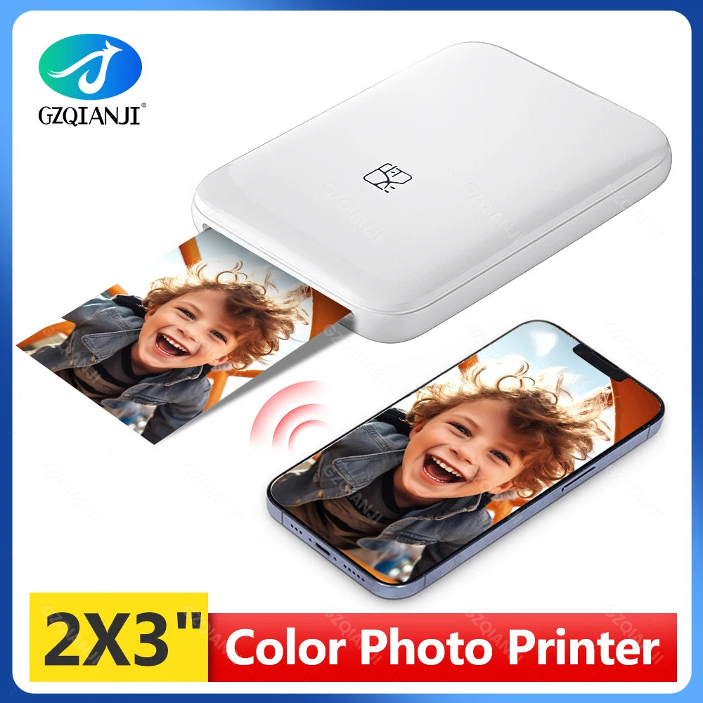 HPRT MT53 Portable Bluetooth Zink Photo Printer 2x3 Inch Pocket Photo Printer PRIMED