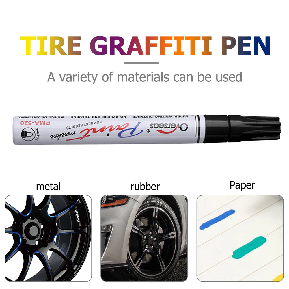 Waterproof Auto Touch Up Paint Marker Pen – 7 Colors Auto Paint Marker PRIMED
