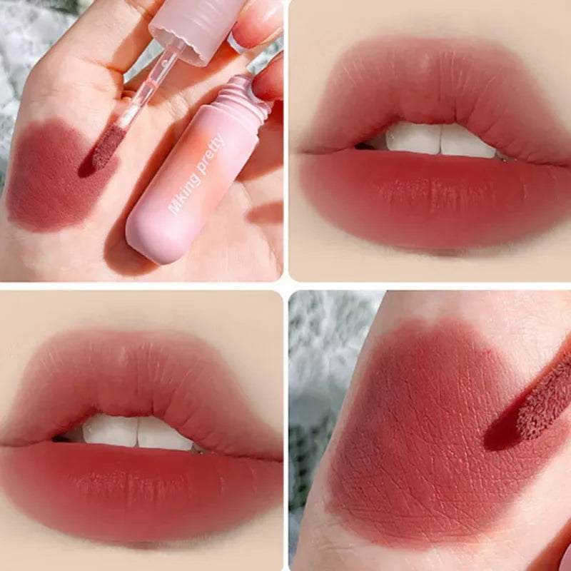 Peach Pink Matte Liquid Lipstick – Velvet Lip Glaze Waterproof Matte Liquid Lipstick PRIMED 02