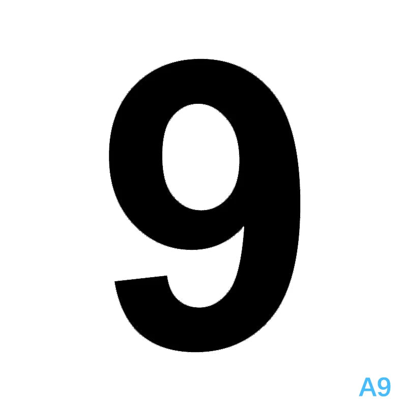 Large 6.9" Self-Adhesive Number Sticker – Bins, Mailboxes & Doors