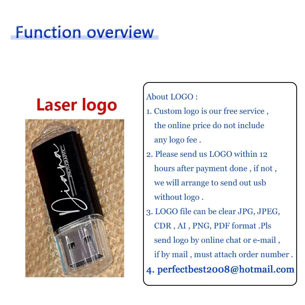 100-Pack Custom Logo Metal USB Flash Drives 4GB–64GB USB 2.0 USB Flash Drive PRIMED