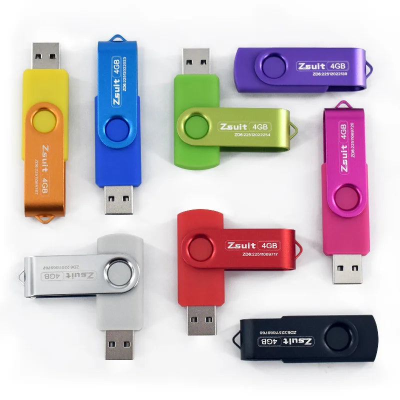 Z-Suit USB 2.0 Flash Drive 4GB–128GB | Multi Color Thumb Drive