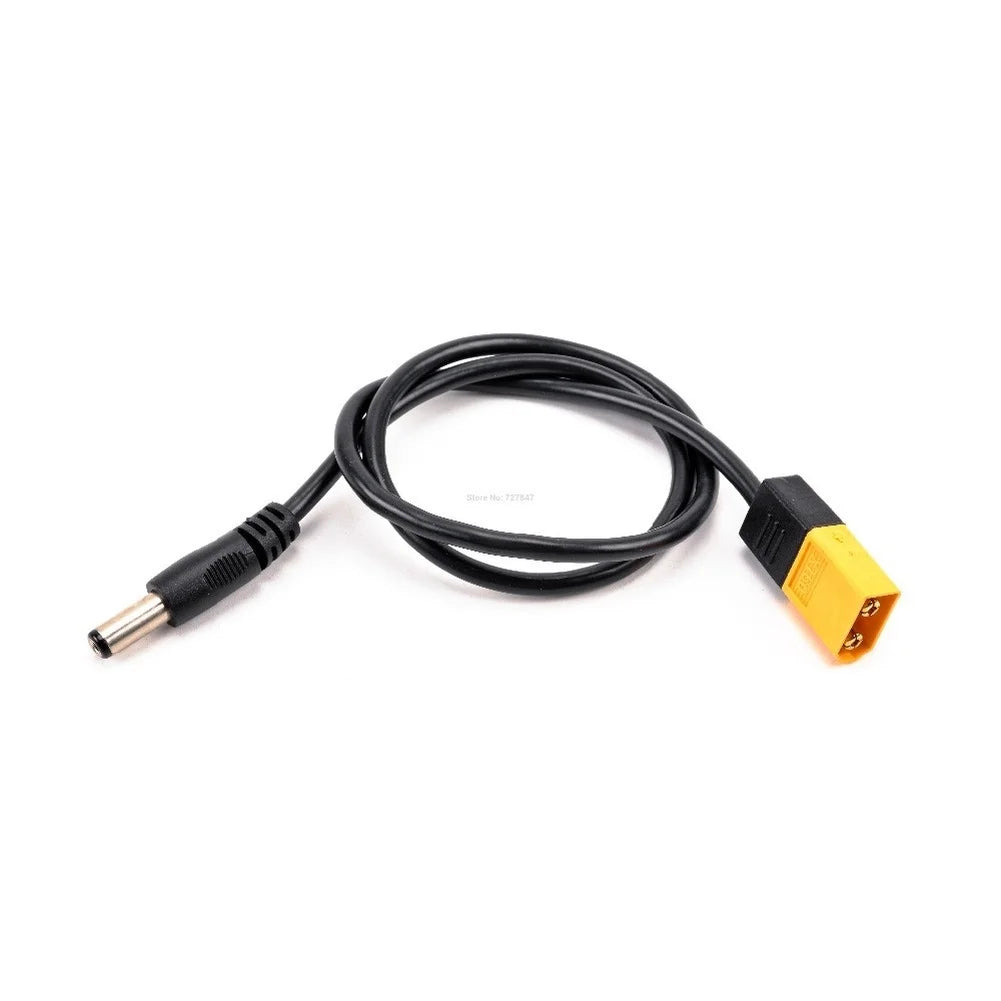 XT60 to DC 5.5x2.5mm Right Angle Adapter Cable 0.5m RC