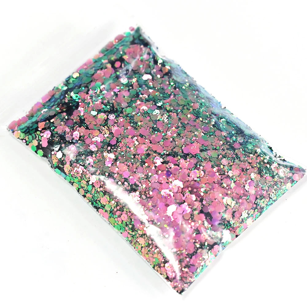 Mermaid Nail Art Glitter 50g – Chameleon Hexagon Sequins