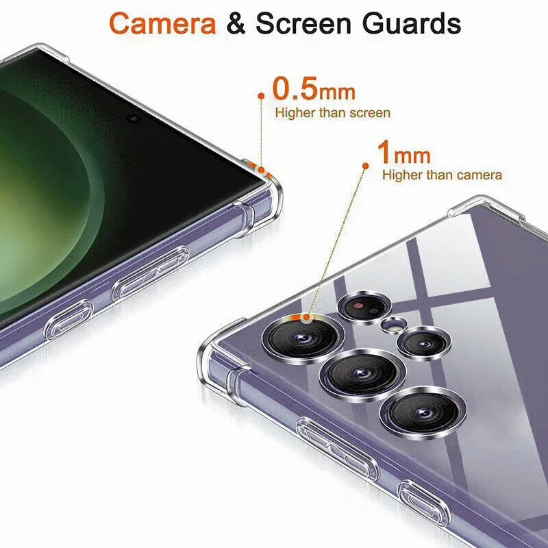Clear Shockproof TPU Case for Samsung Galaxy S25 S24 A54 A53 Phone Case PRIMED