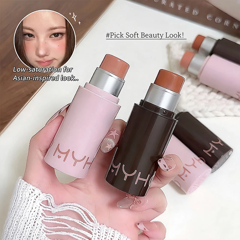 Soft Matte Cream Blush Stick – 4-in-1 Korean Makeup Cream Blush Stick PRIMED