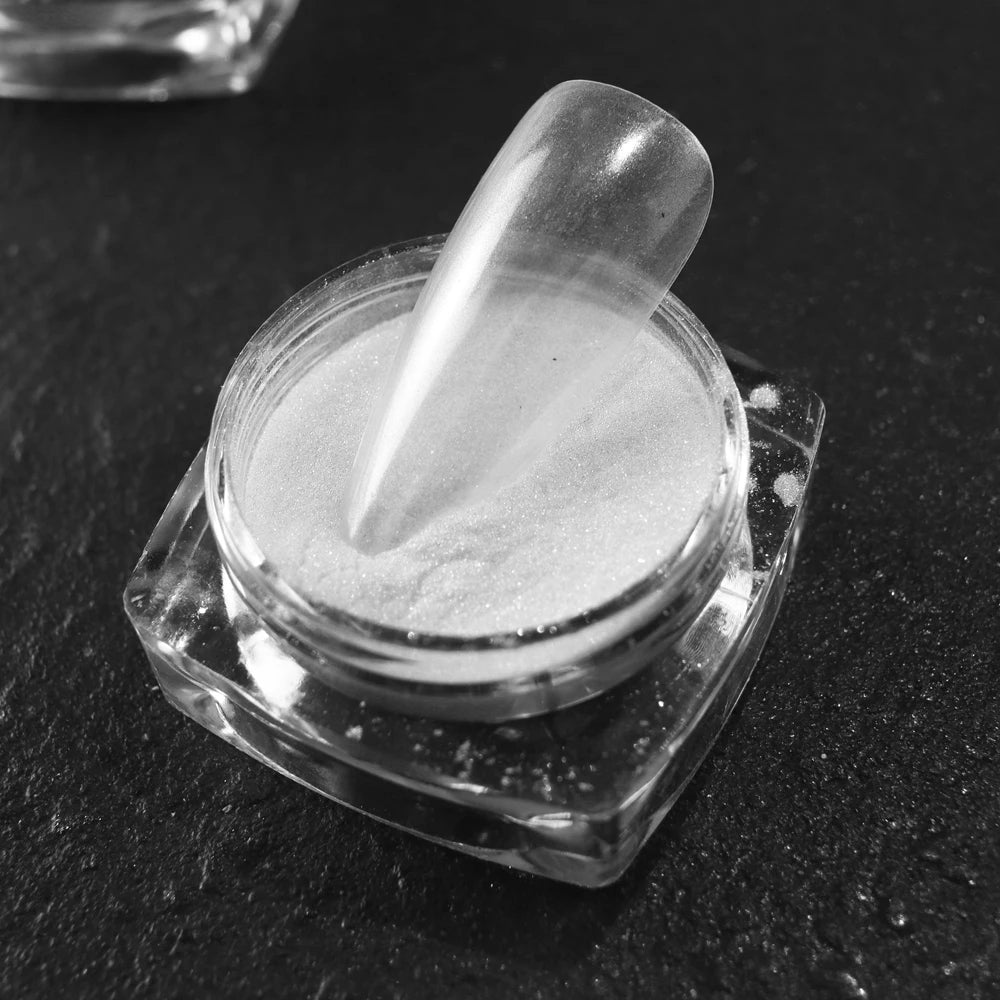 Holographic Nail Glitter Powder – Chrome Mirror Pigment Dust