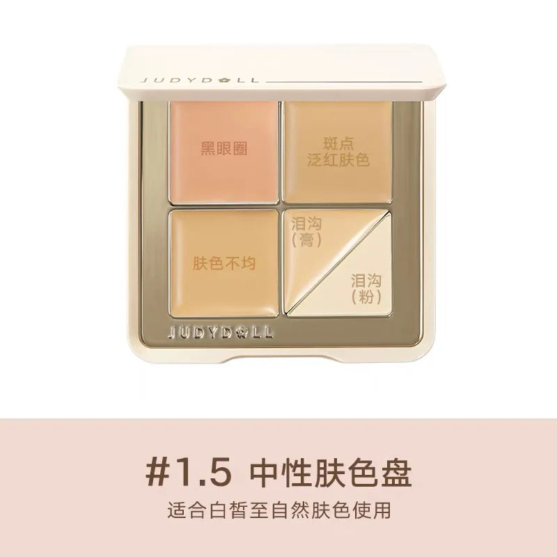 Judydoll 5-Color Concealer Palette – Moisturizing Highlight