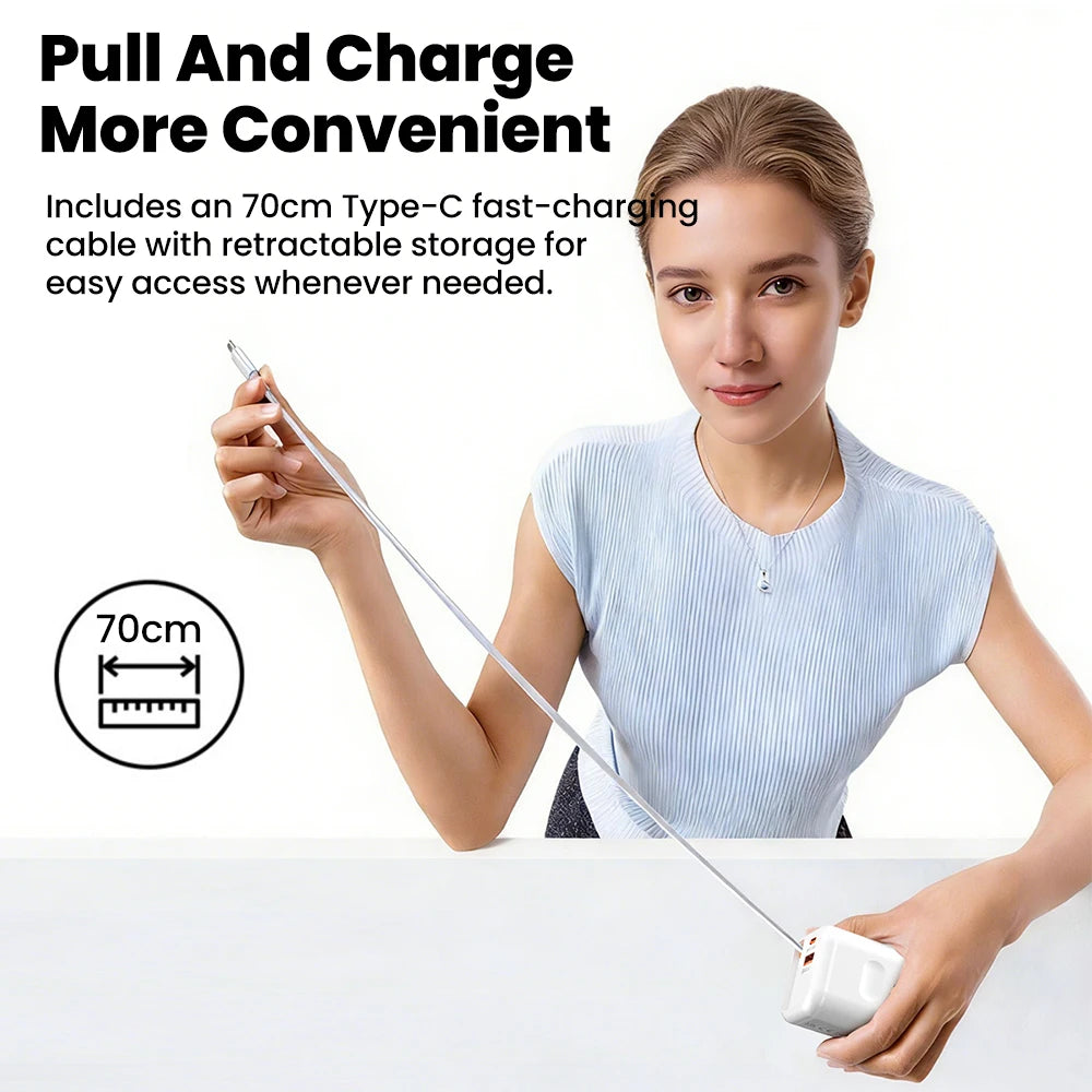 Elough 2-Port QC3.0 & PD 30W Fast Wall Charger + Type-C Cable USB Wall Charger PRIMED