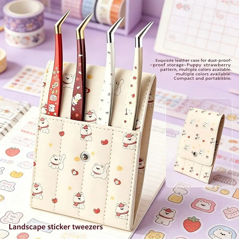 Anti-Static Stainless Steel False Eyelash Tweezers – Curved Tip Eyelash Tweezers PRIMED
