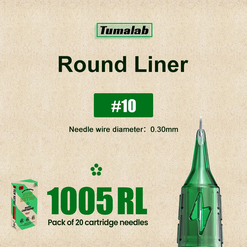 TUMAlab Tattoo Cartridge Needles 20PCS – Stainless Steel