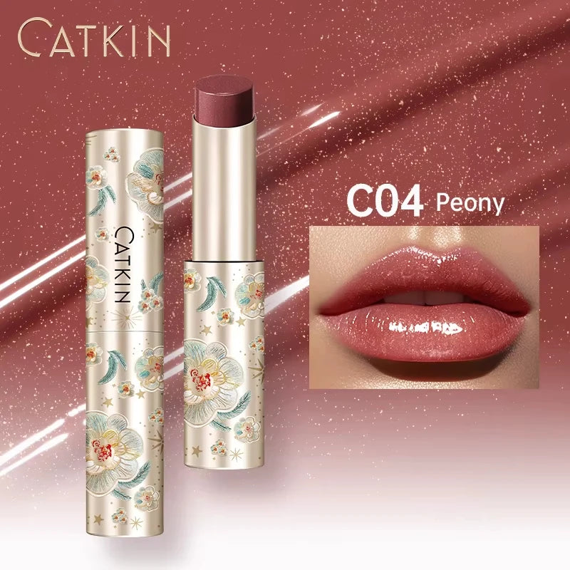 CATKIN Glossy Lip Balm – 12H Hydrating Tinted Lipstick Glossy Lip Balm PRIMED C04