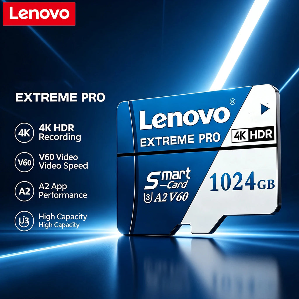 Lenovo Extreme Pro Micro SD Card U3 V60 4K – 128GB–1TB Micro SD Card PRIMED