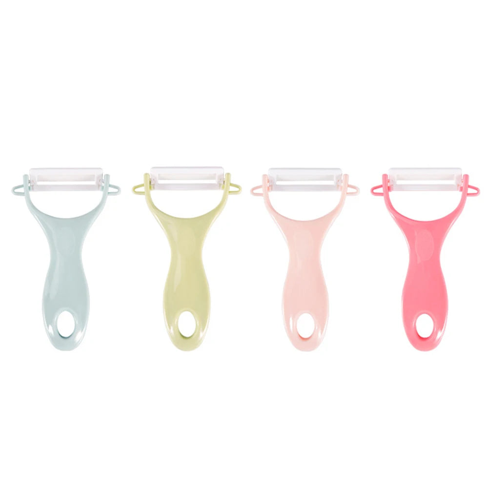 LMETJMA 4-Piece Ceramic Vegetable Peeler Set – Ergonomic Vegetable Peeler Set PRIMED 4 Pieces