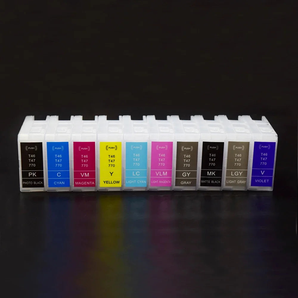 T46S T47A Refillable Ink Cartridges No Chip – Epson P700 P900 Refillable Ink Cartridge PRIMED Cartridge No Chip