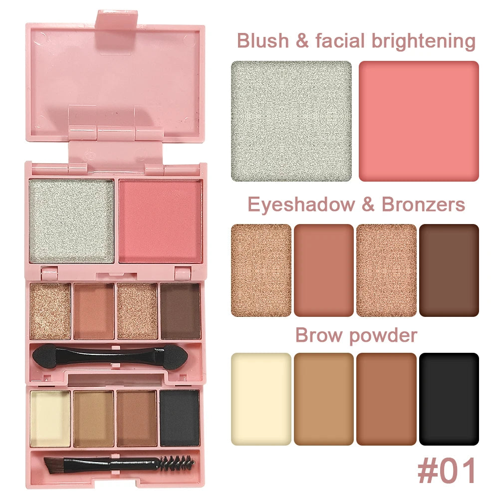 SAM SUGAR 10-Color Eyeshadow Palette – Blush Highlight Contour