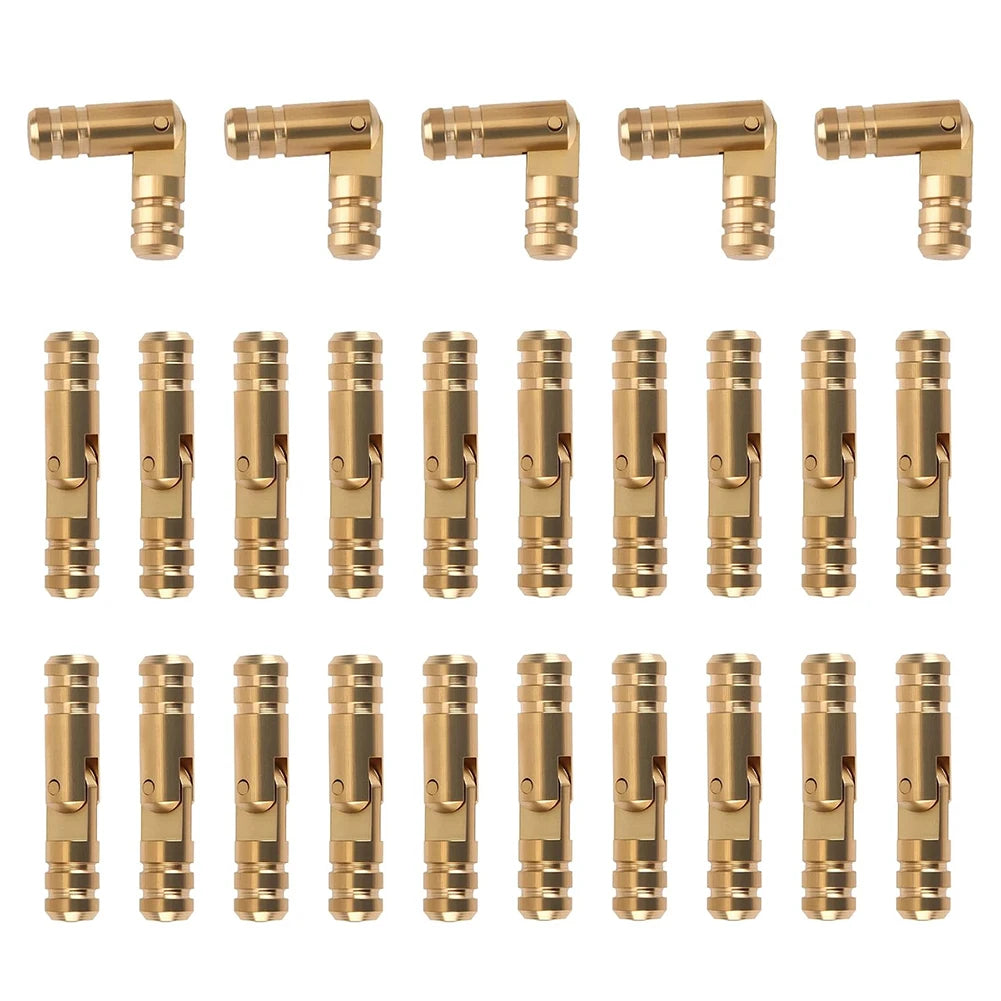 Brass Mini Hinges for Wooden Boxes & Antique Cases – 25 Pack Brass Mini Hinges PRIMED