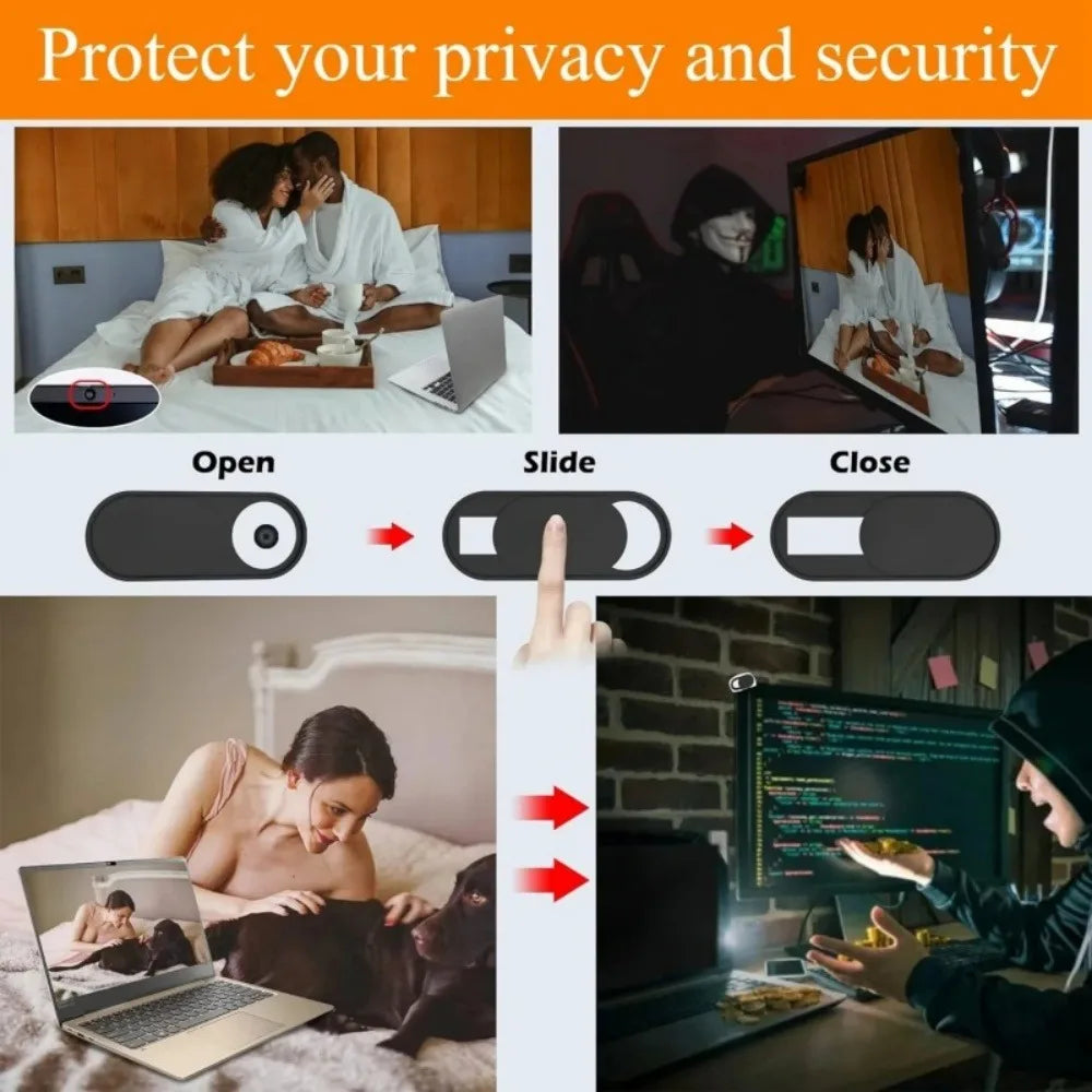 Sliding Webcam Camera Lens Cover – Privacy Blocker for Laptop & Phone Webcam Privacy Cover PRIMED