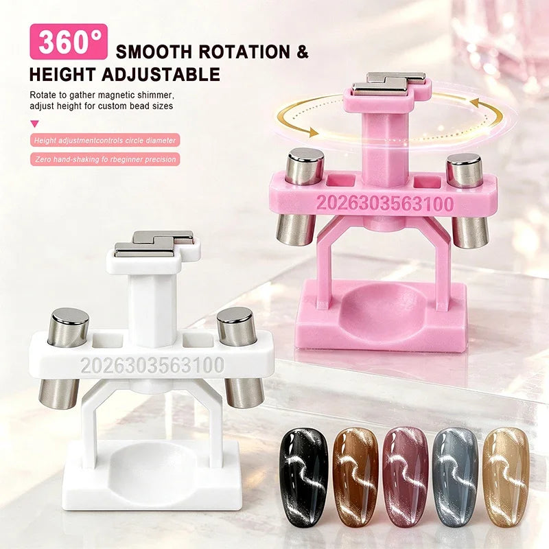 360° Rotating Cat Eye Nail Magnet – Glass Bead & 3D Gel Effect Nail Art Magnet Tool PRIMED
