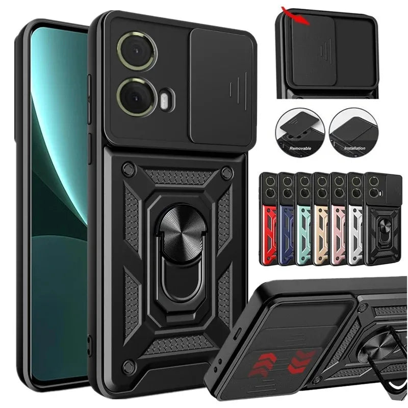 Shockproof Armor Case Motorola Moto G & Edge | Ring Holder Phone Armor Case PRIMED