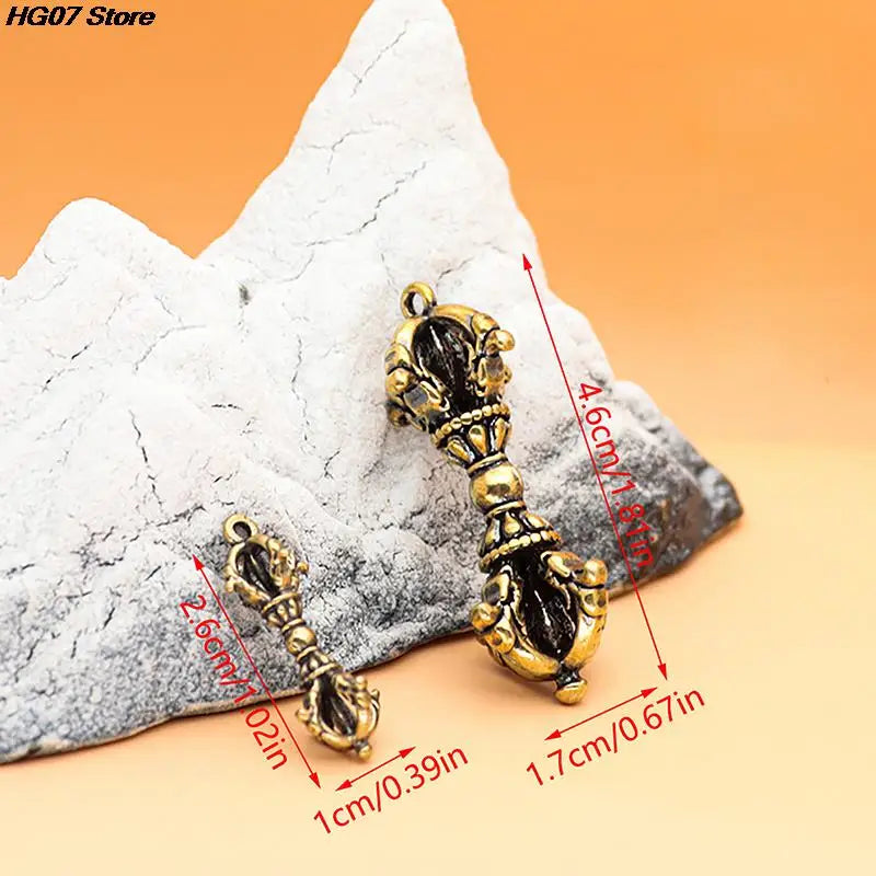 Tibetan Brass Dorje Vajra Ornament | Buddhist Desk Decor