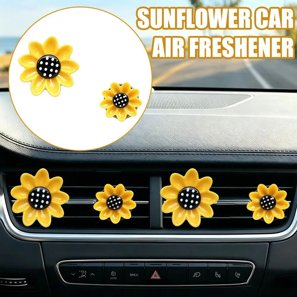 Sunflower Car Vent Clip Air Freshener – 2 or 5 Pack