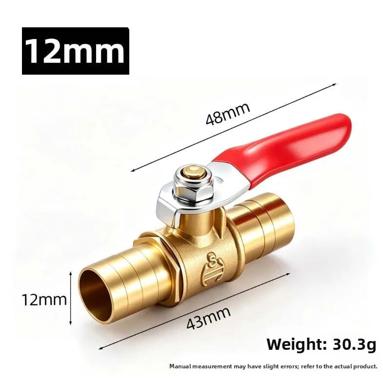 4pcs Brass Ball Valve 6–12mm Twin Barbed High-Flow Hose Brass Ball Valve PRIMED 6mm China Mainland