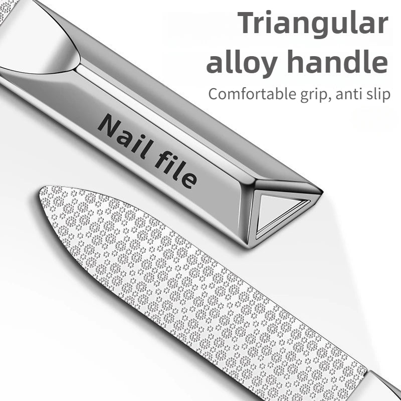 Professional Double-Sided Stainless Steel Nail File | Manicure Tool