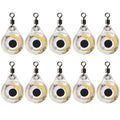 10Pcs LED Underwater Fishing Lure Lights | Eye Shape Night Fishing Lure Light PRIMED Blue