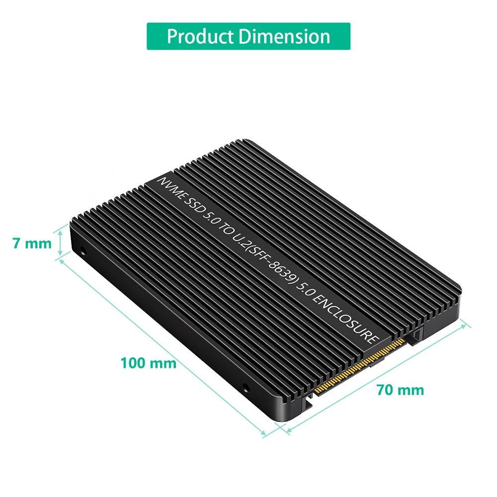 TISHRIC M.2 NVMe PCIe 5.0 to U.2 SFF-8639 SSD Adapter Card SSD Adapter Riser Card PRIMED