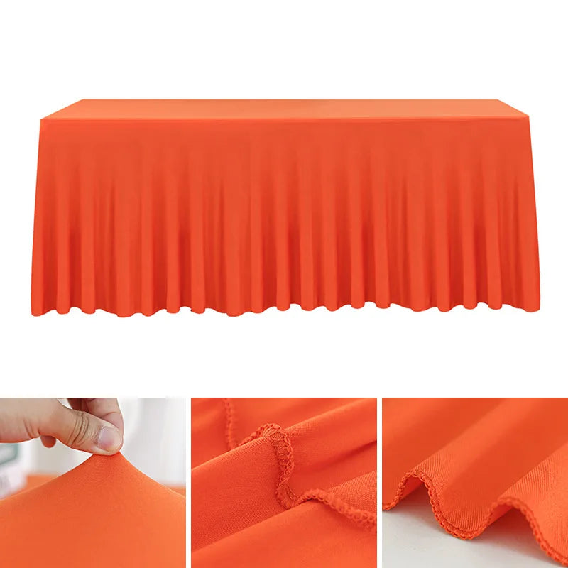 Spandex Rectangle Tablecloth – Waterproof & Washable Table Cover