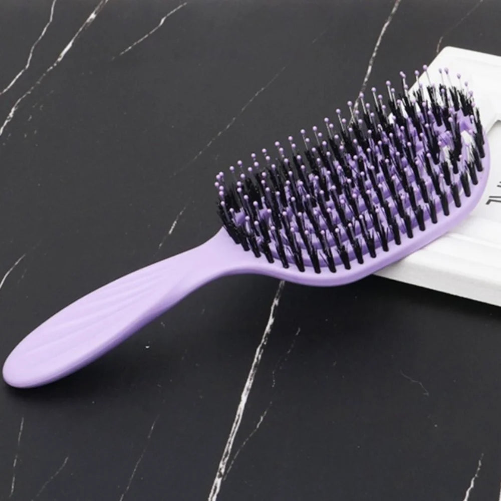 Wide-Tooth Scalp Massage Comb – Detangling Anti-Static Hair Brush
