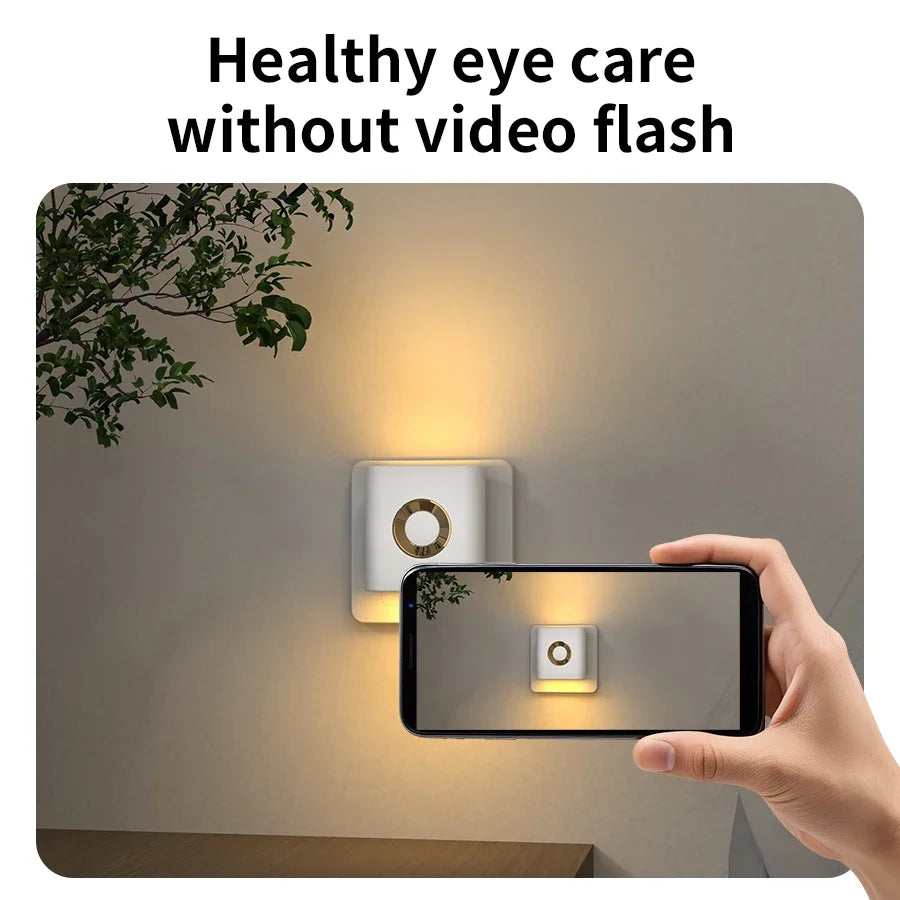 AC 220V LED Motion Sensor Night Light | EU Wall Plug Lamp Motion Sensor Night Light PRIMED