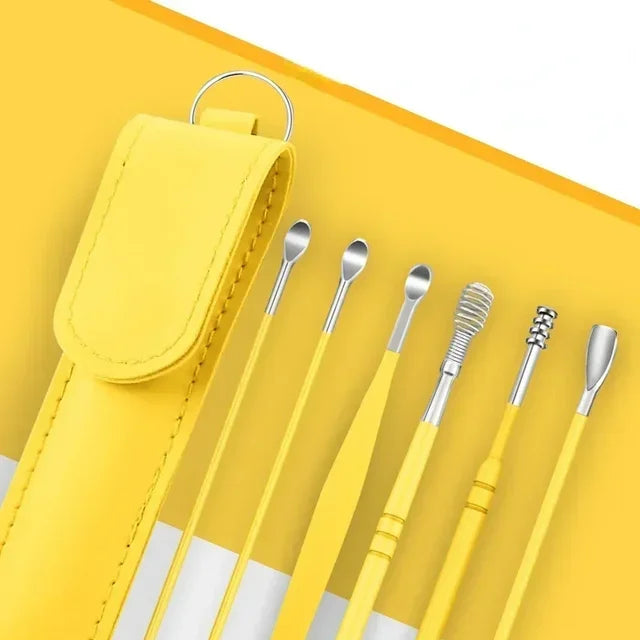 Stainless Steel Double-Head Spiral Ear Cleaning Spoon Tool