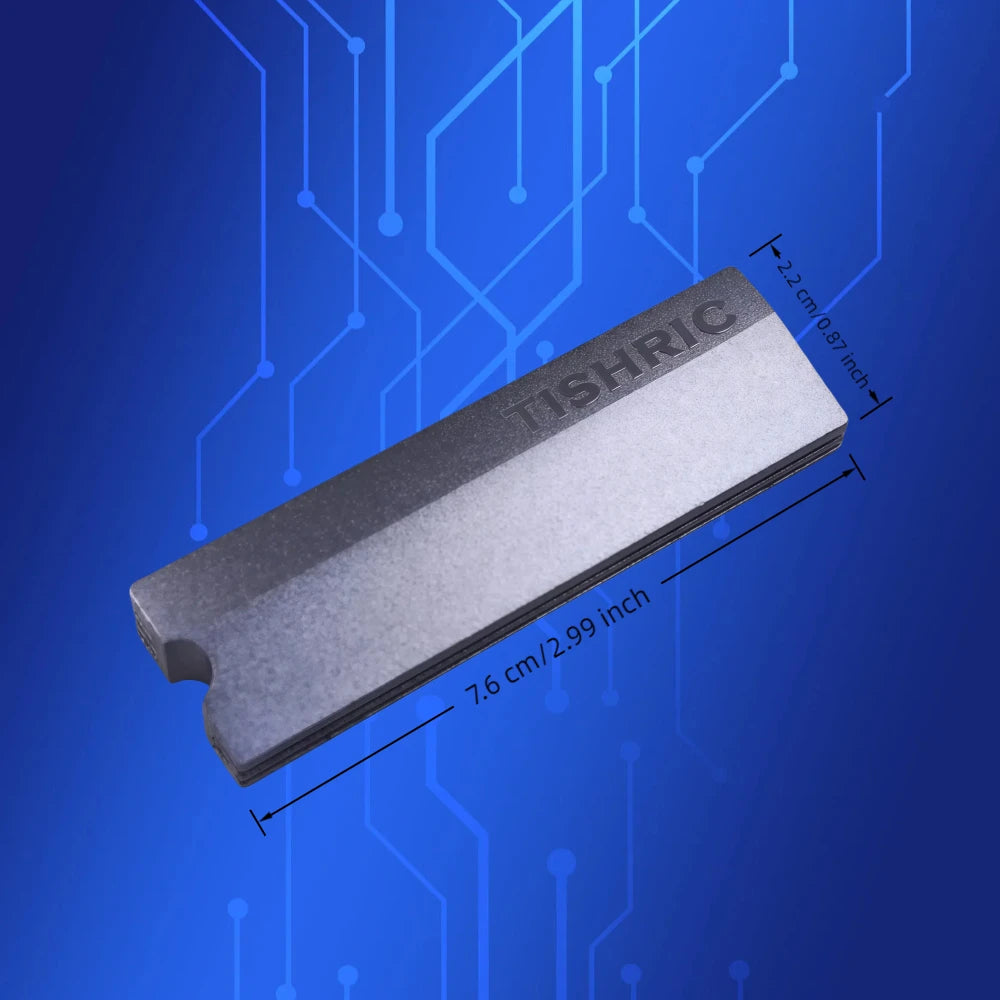 TISHRIC M.2 2280 NVMe SSD Aluminum Heat Sink & Thermal Pad SSD Heat Sink PRIMED