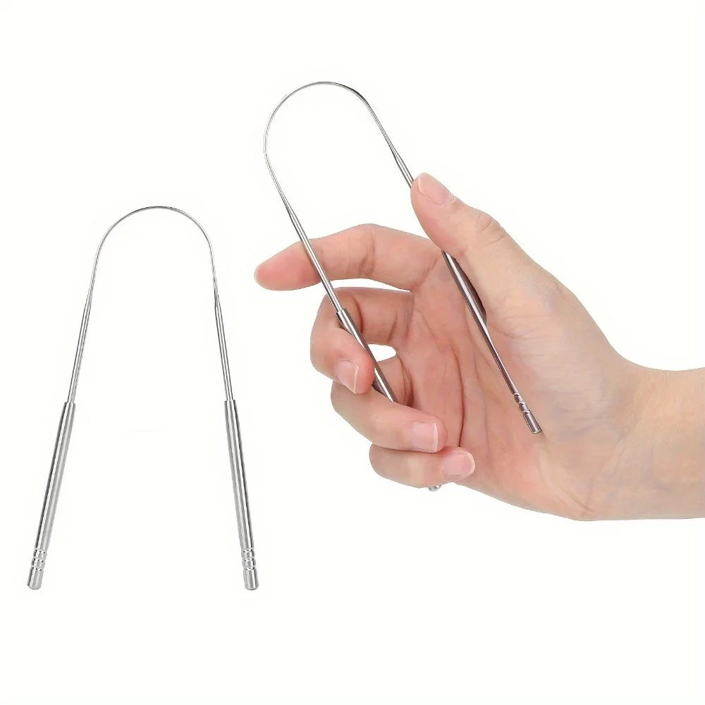 U-Shaped Stainless Steel Tongue Scraper – Oral Hygiene Tool