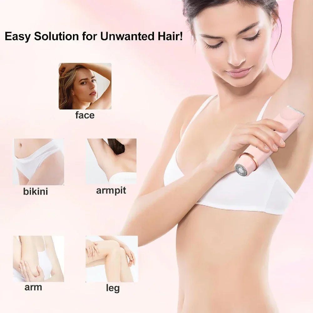 Women's Dual Head Electric Shaver & Bikini Trimmer IPX7