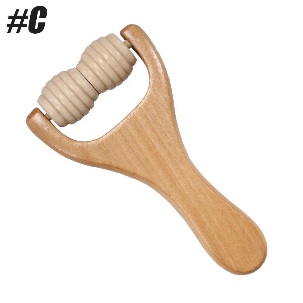Wooden Massage Roller – Neck, Back & Full Body Massager