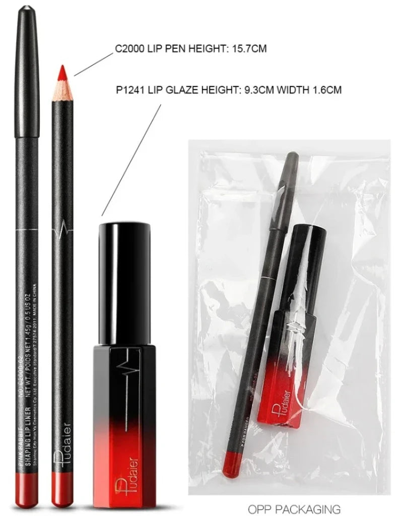 Blana 2-in-1 Matte Velvet Lip Gloss & Lip Liner Kit