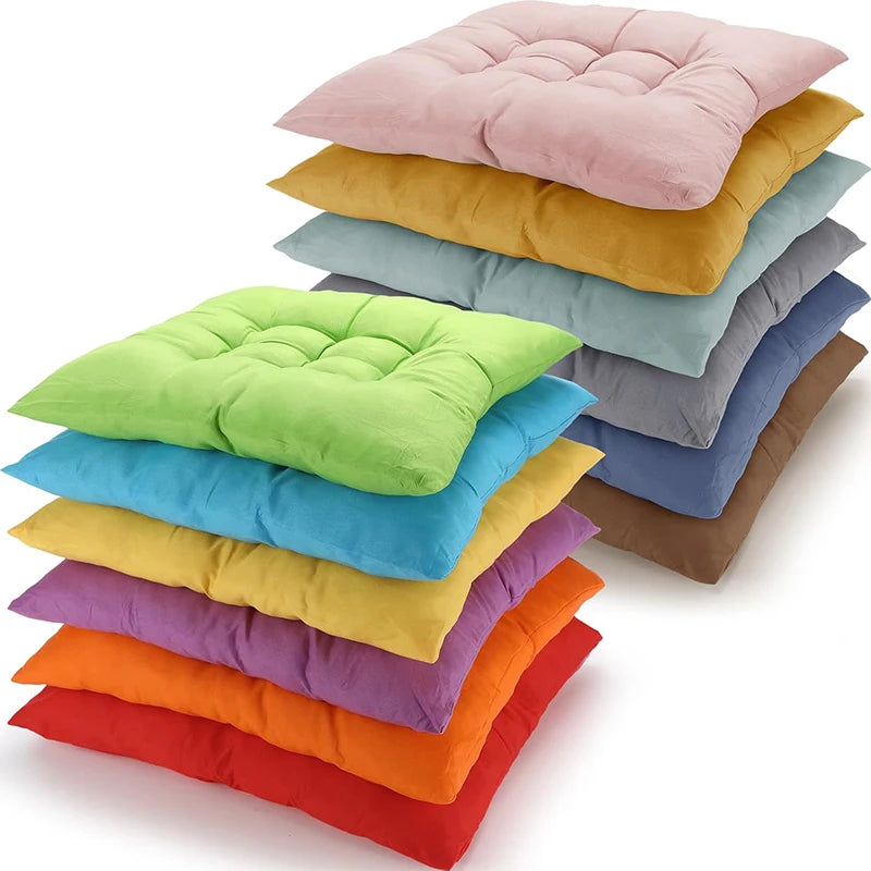 LMETJMA Thick Chair Pad Cushion with Ties – Dining & Floor Chair Pad Cushion PRIMED