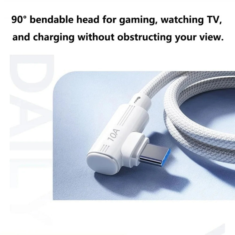 90° Elbow USB-A to USB-C Fast Charging Cable 1M–3M USB-C Charging Cable PRIMED