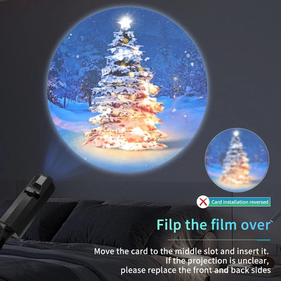 USB LED Projector Night Light – Holiday Moon Lamp Room Decor LED Projector Night Light PRIMED
