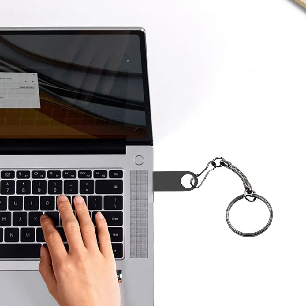 Metal USB 2.0 Flash Drive 8GB–128GB with Key Ring | Pendrive USB Flash Drive PRIMED