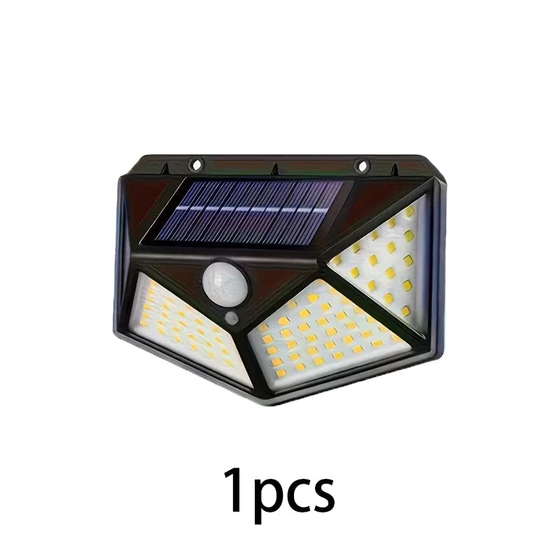100 LED Solar Wall Light IP65 Motion Sensor Outdoor Lamp Solar Wall Light PRIMED 1pcs