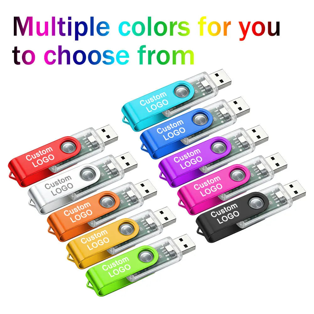Bulk Custom Logo Metal USB Flash Drives 10/50/100 Pcs – 1–16GB USB Flash Drive PRIMED