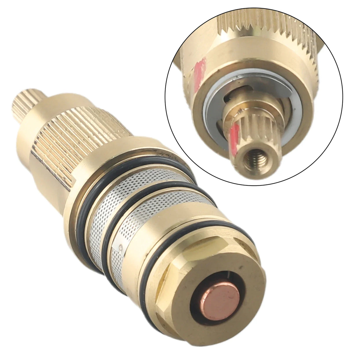 Brass Thermostatic Cartridge Faucet Spool Replacement Kit Thermostatic Cartridge PRIMED