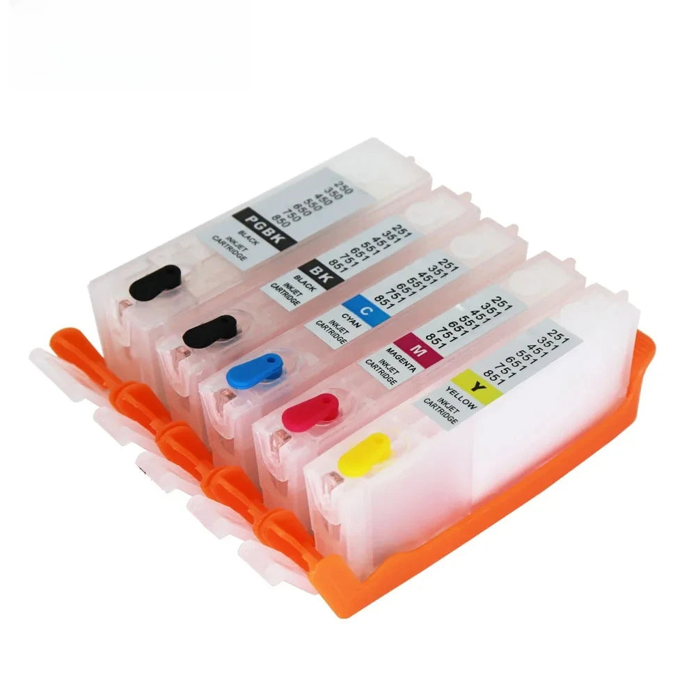 PGI-550 CLI-551 Refillable Ink Cartridges with ARC Chips | Canon Refillable Ink Cartridge PRIMED