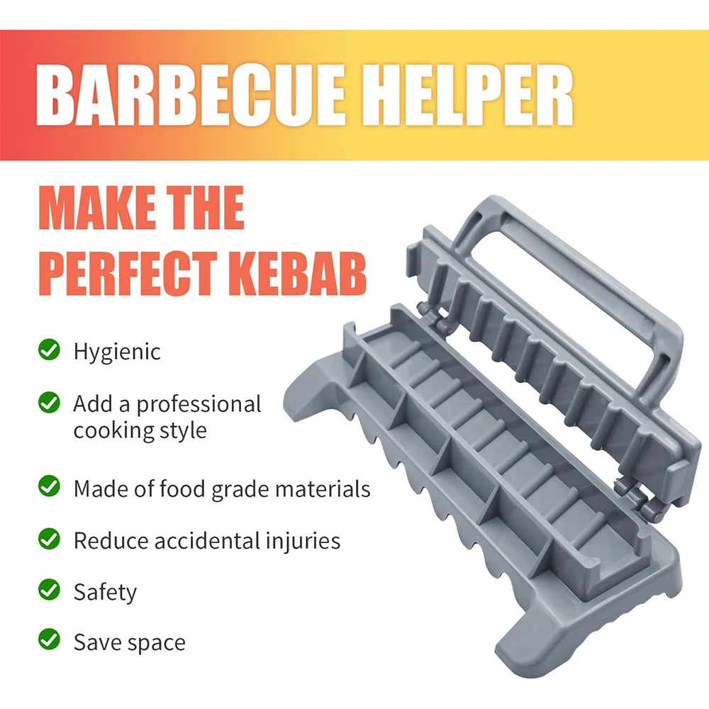 LMETJMA Large Kebab Maker Press – Manual BBQ Skewer Mold Kebab Maker Press PRIMED