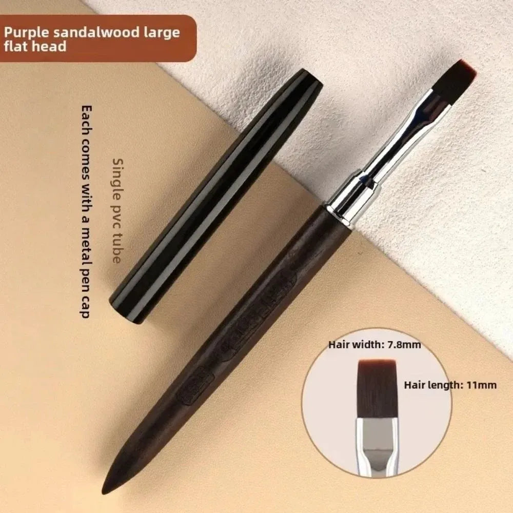Wooden Nail Art Gel Brush – No Shed, Streak-Free With Cap